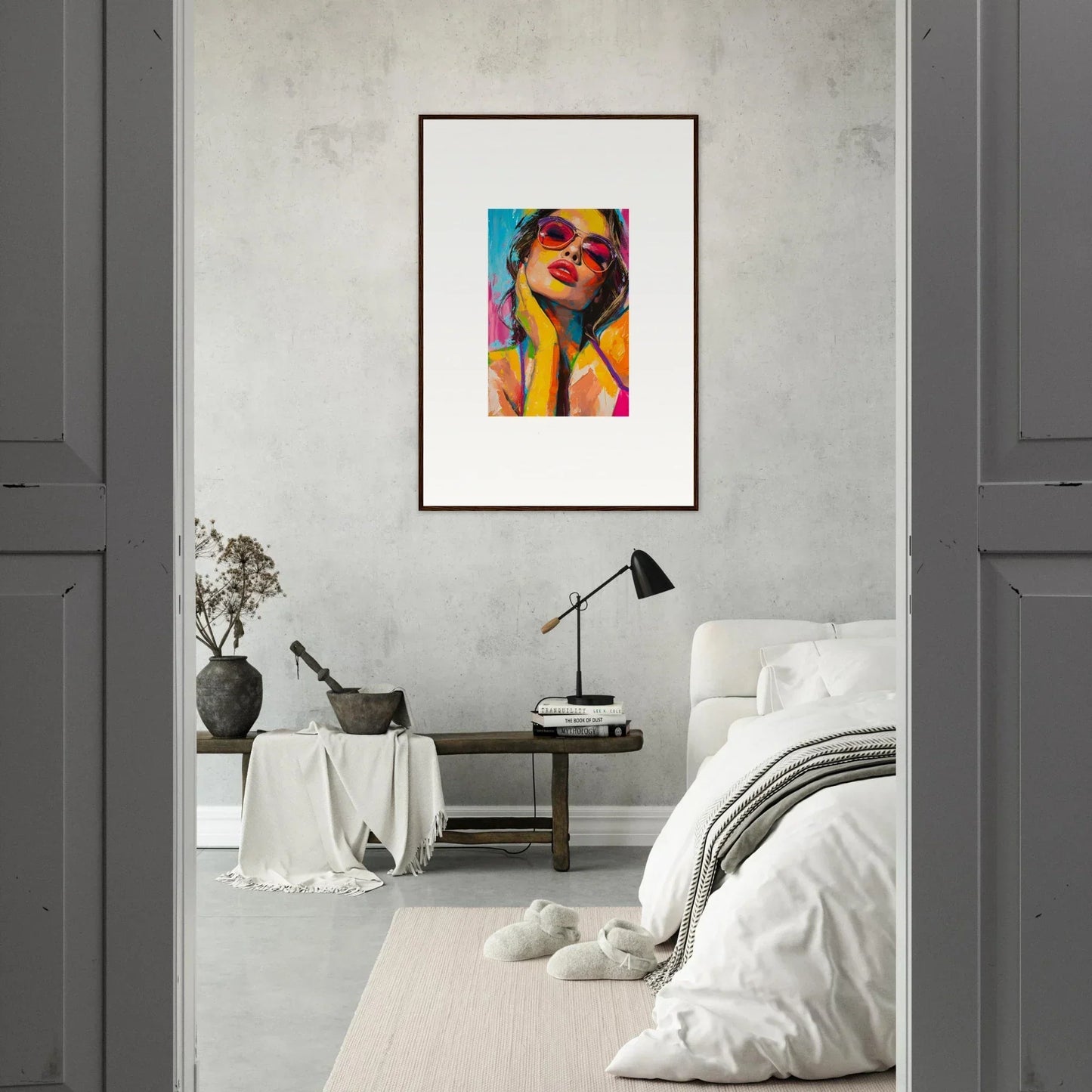 Vibrant canvas print of a person for cool room decoration with a mind prism vibe