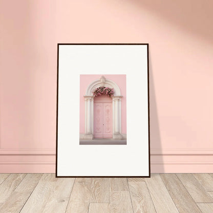 Framed wall art of a pink architectural doorway from Luminous Pastel Dreams collection