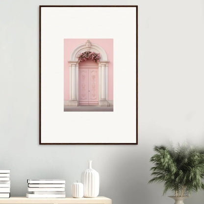 Charming pink door with stone arch and floral decor from Luminous Pastel Dreams