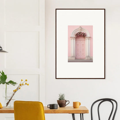 Framed wall art of a pink ornate doorway in Luminous Pastel Dreams special edition