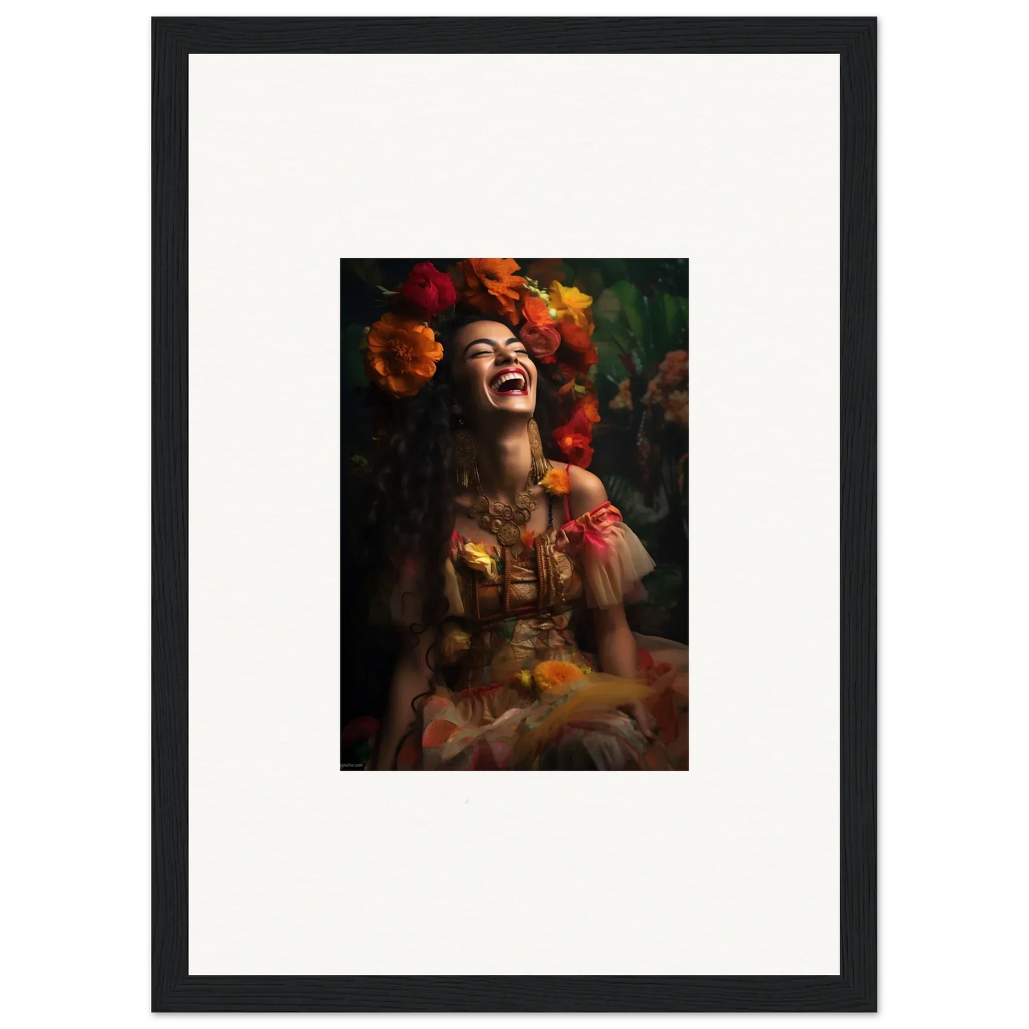 Artistic photograph of joy with autumn flowers, Lush Dawn Wildfire special edition art™