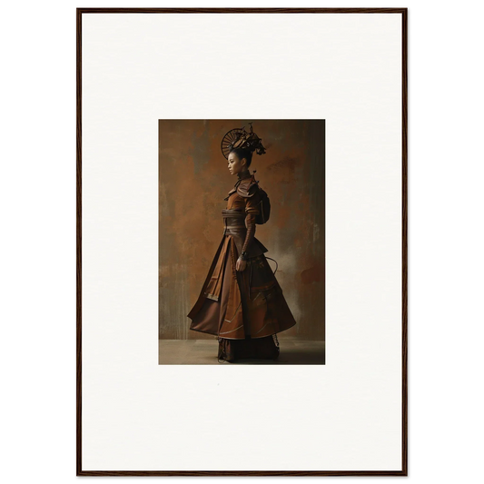 Victorian-era woman in fancy dress for nostalgia chronicles room decoration canvas print