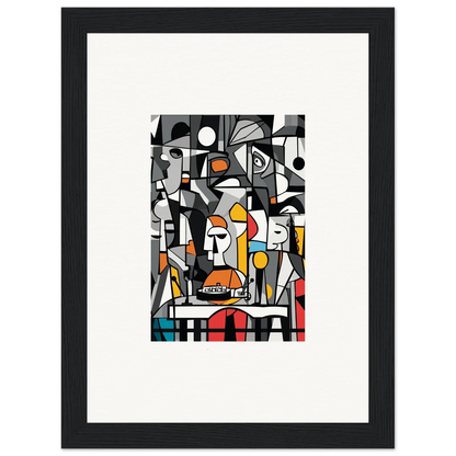 Abstract cubist painting in vibrant colors, ideal for Masters Pullulan room decor