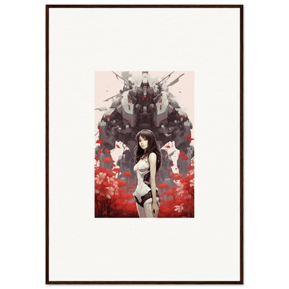 Anime-style female character canvas print for room decoration, Mechanical Amour Reverie