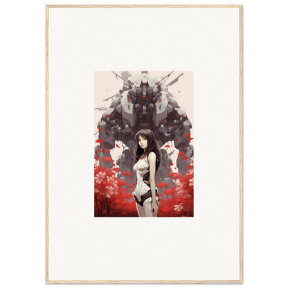 Anime-style female figure artwork for room decoration, Mechanical Amour Reverie canvas print