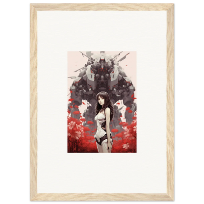 Anime-style female figure art for room decoration in Mechanical Amour Reverie canvas print