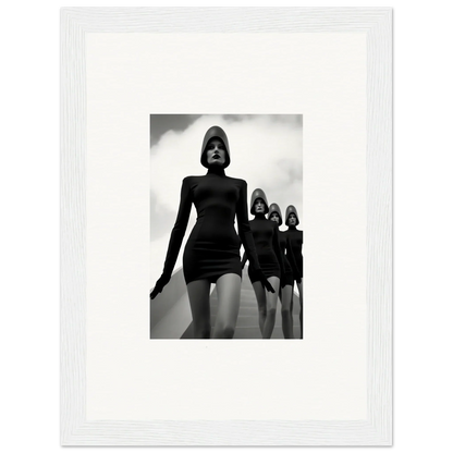 Black and white models in short dresses as Venus Phantoms framed wall art for room decor