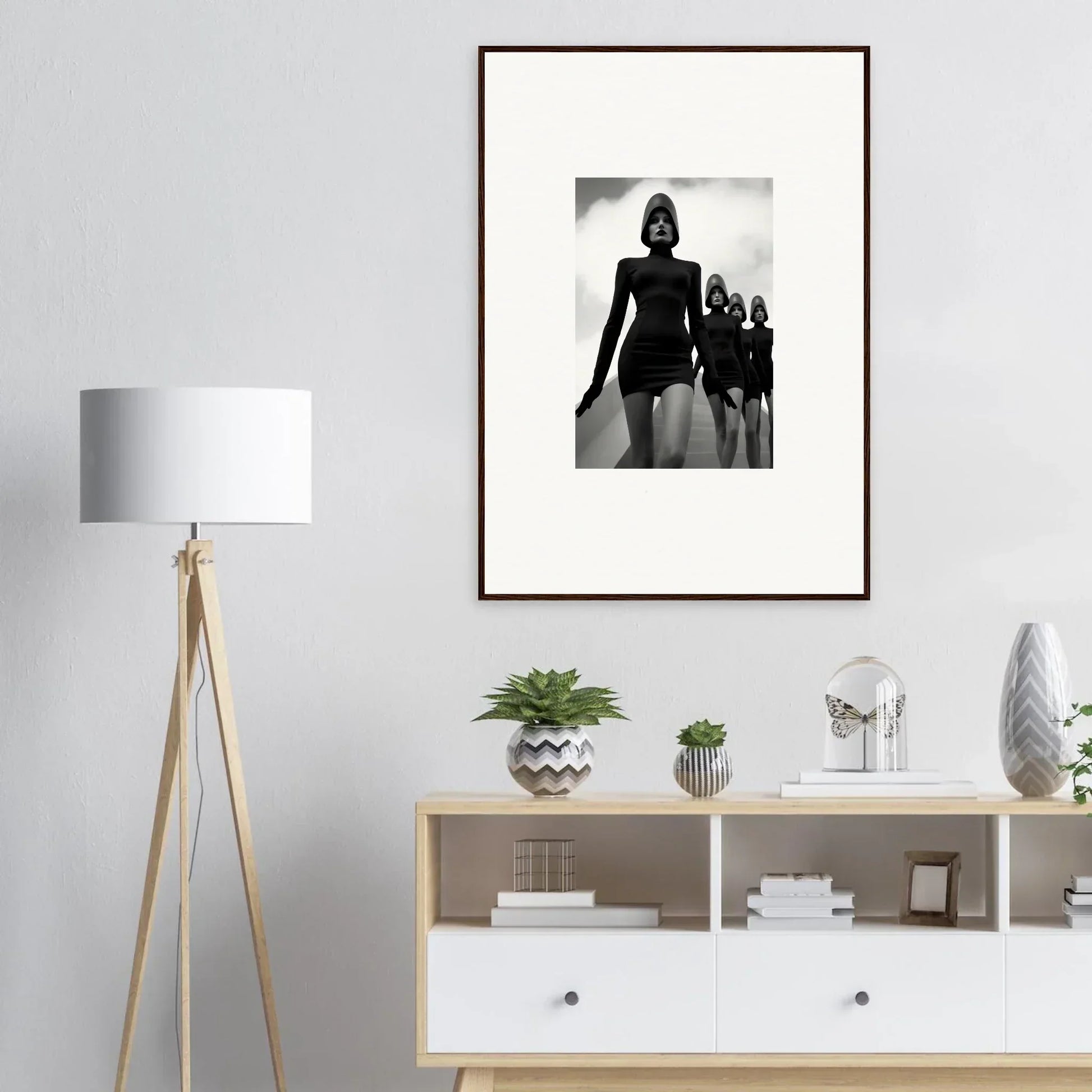 Framed black and white Venus Phantoms photograph for stylish room decor