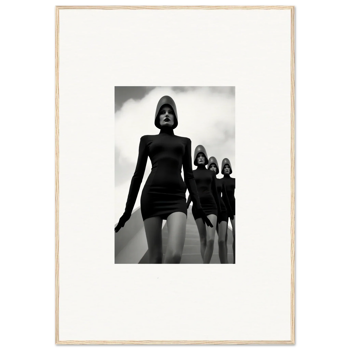 Black and white models in short dresses for Venus Phantoms framed wall art decor