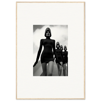 Black and white models in short dresses for Venus Phantoms framed wall art decor