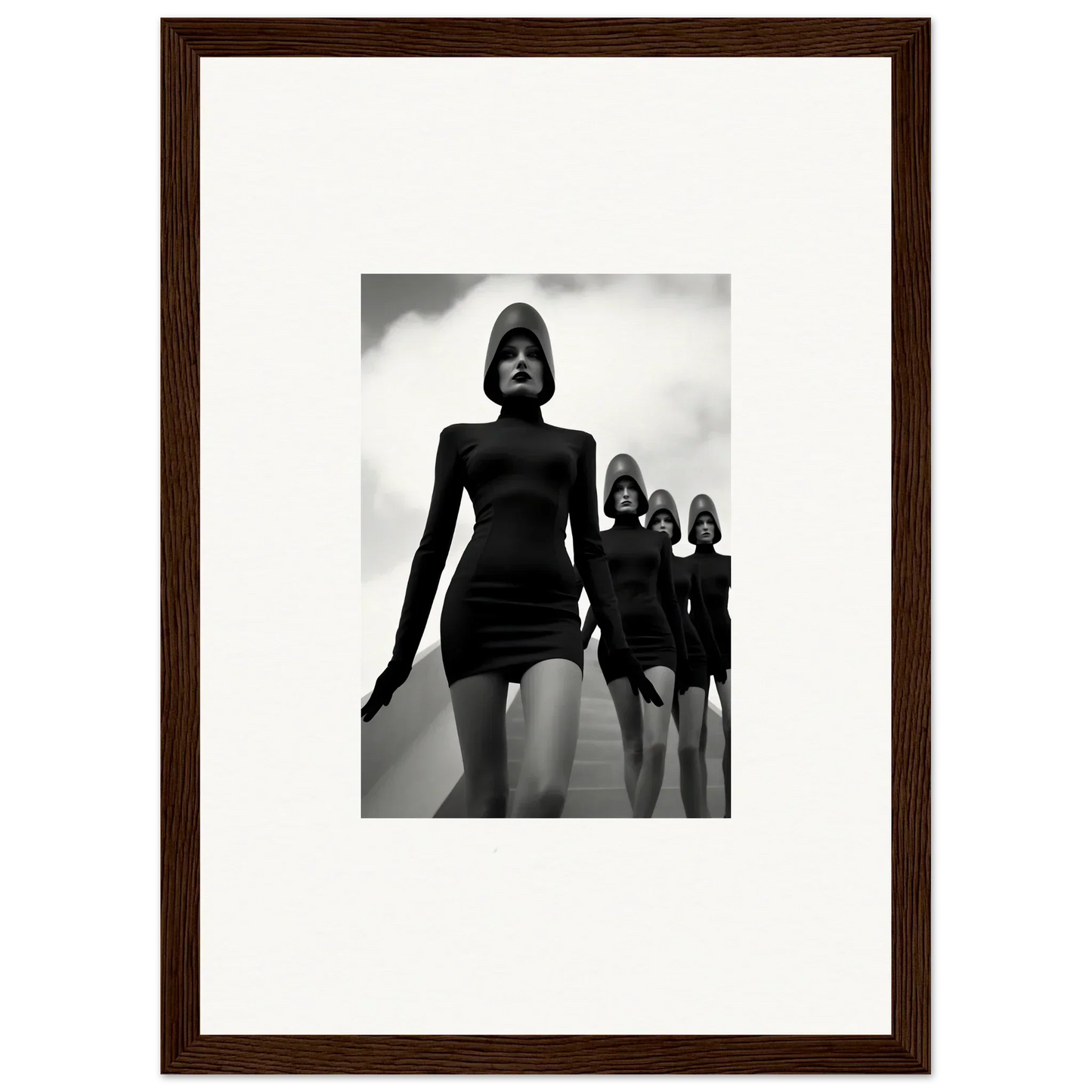 Black and white models in short dresses for Venus Phantoms framed wall art decor