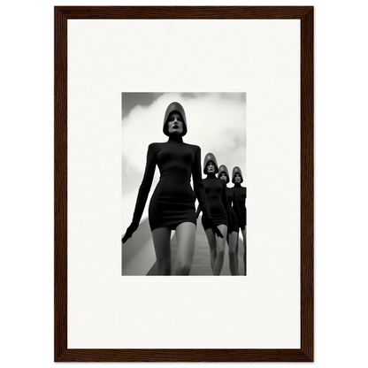 Black and white models in short dresses for Venus Phantoms framed wall art decor