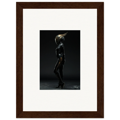 Metallic humanoid figure with beak head, ideal for noise threshold room decor art