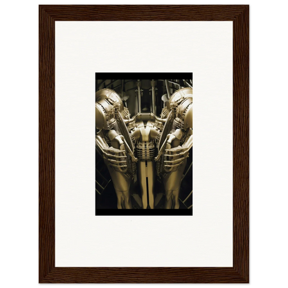 Framed wall art of metallic armor figures for Dreams Ballet room decor