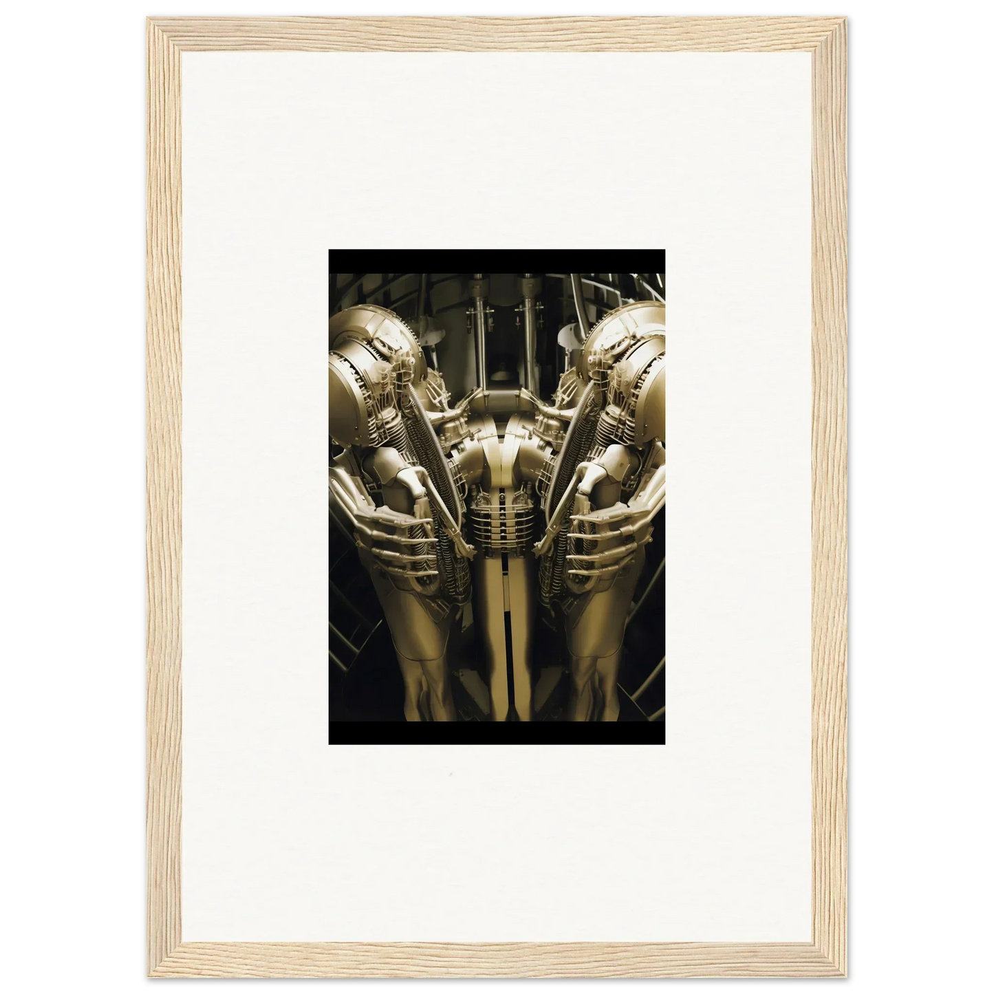 Framed wall art of metallic humanoid figures for modern room decor in Dreams Ballet theme