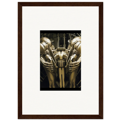 Symmetrical metallic sculpture of humanoid figure for Metal Dreams Ballet room decor