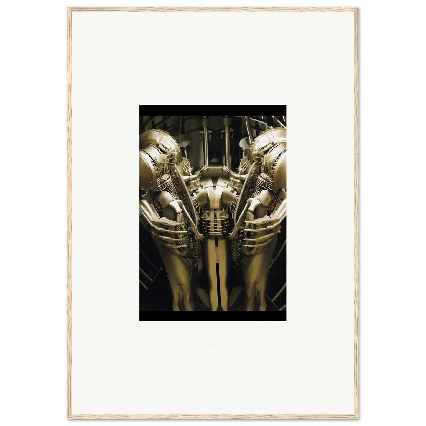 Symmetrical metallic sculpture in Metal Dreams Ballet for unique room decor and framed wall art