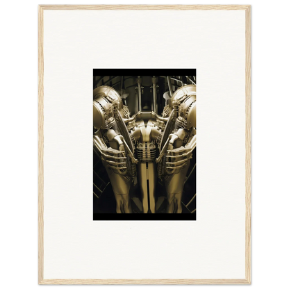 Symmetrical metallic sculpture of alien-like figures for Dreams Ballet room decor