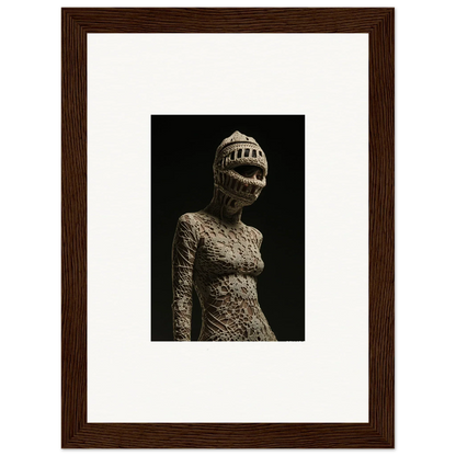 Eerie humanoid sculpture for unique room decor or framed wall art canvas prints