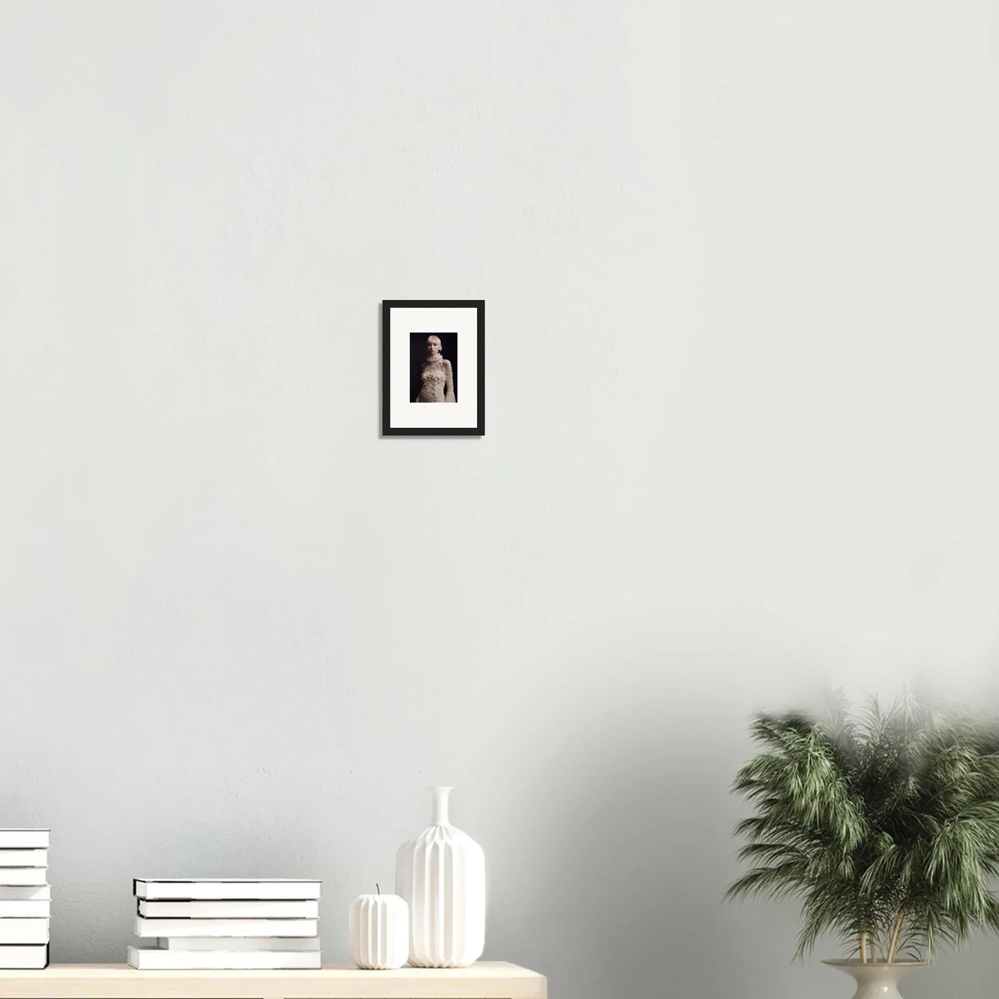 Framed black and white wall art for elegant room decor in a stylish setting