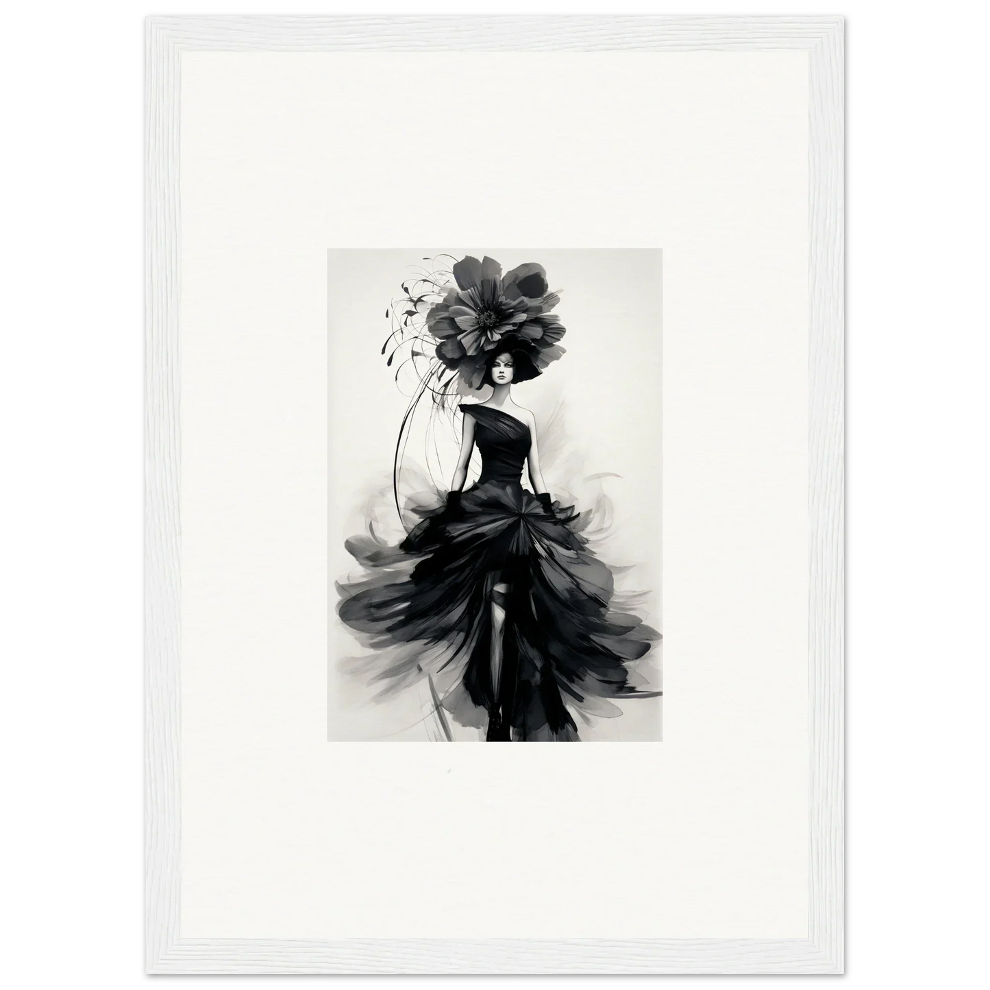 Elegant strapless gown fashion illustration from Midnight Elegance special edition art™