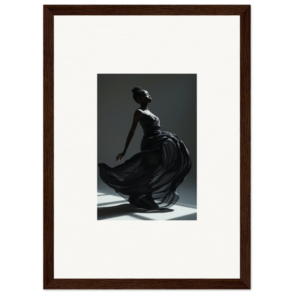 Graceful dancer in a flowing dress captured mid-movement.