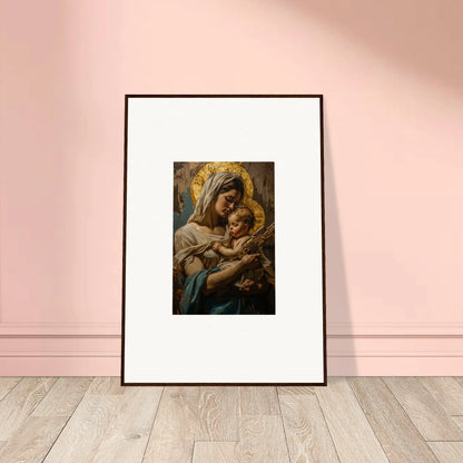 Framed wall art of a woman and baby, perfect for holy mandala room decor