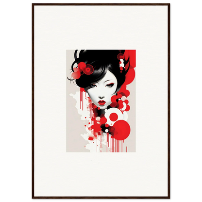 Stylized portrait of a woman for Visions Blooming framed wall art and room decor