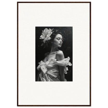 Black and white portrait of a woman for your bliss reverie room decoration canvas print