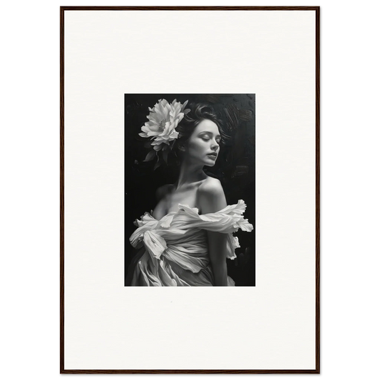 Black and white portrait of a woman for your bliss reverie room decoration canvas print