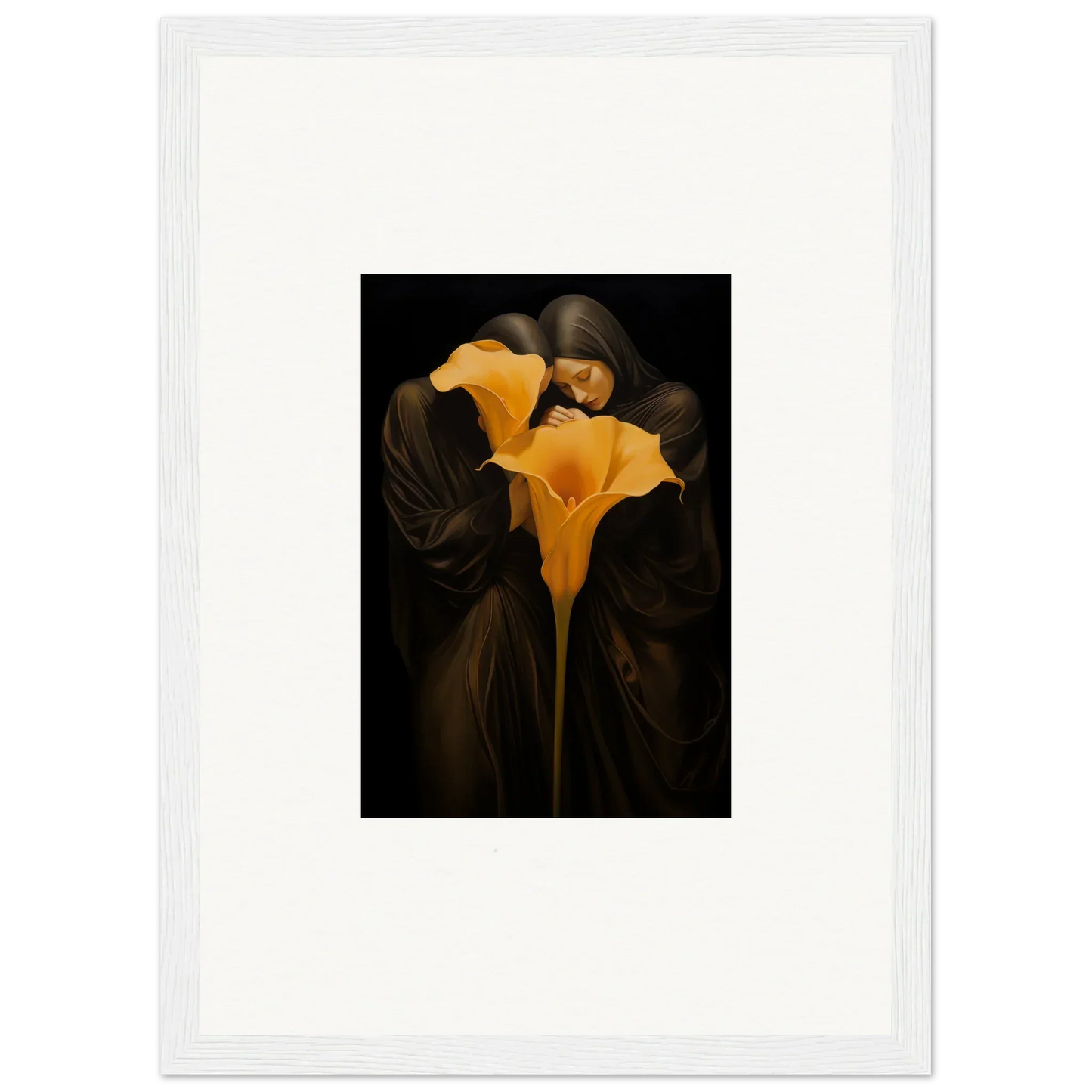 Golden Calla Lily with yellow bloom perfect for a room decoration or canvas print