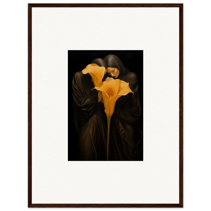 Vibrant yellow Calla Lily canvas print for stylish room decoration in Bloom Couple collection