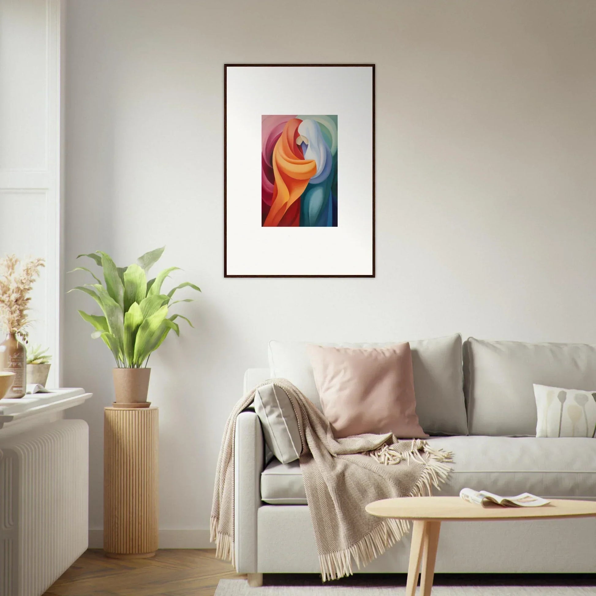 Abstract curves in orange, red, and blue tones for Mystic VesselSpice special edition art™