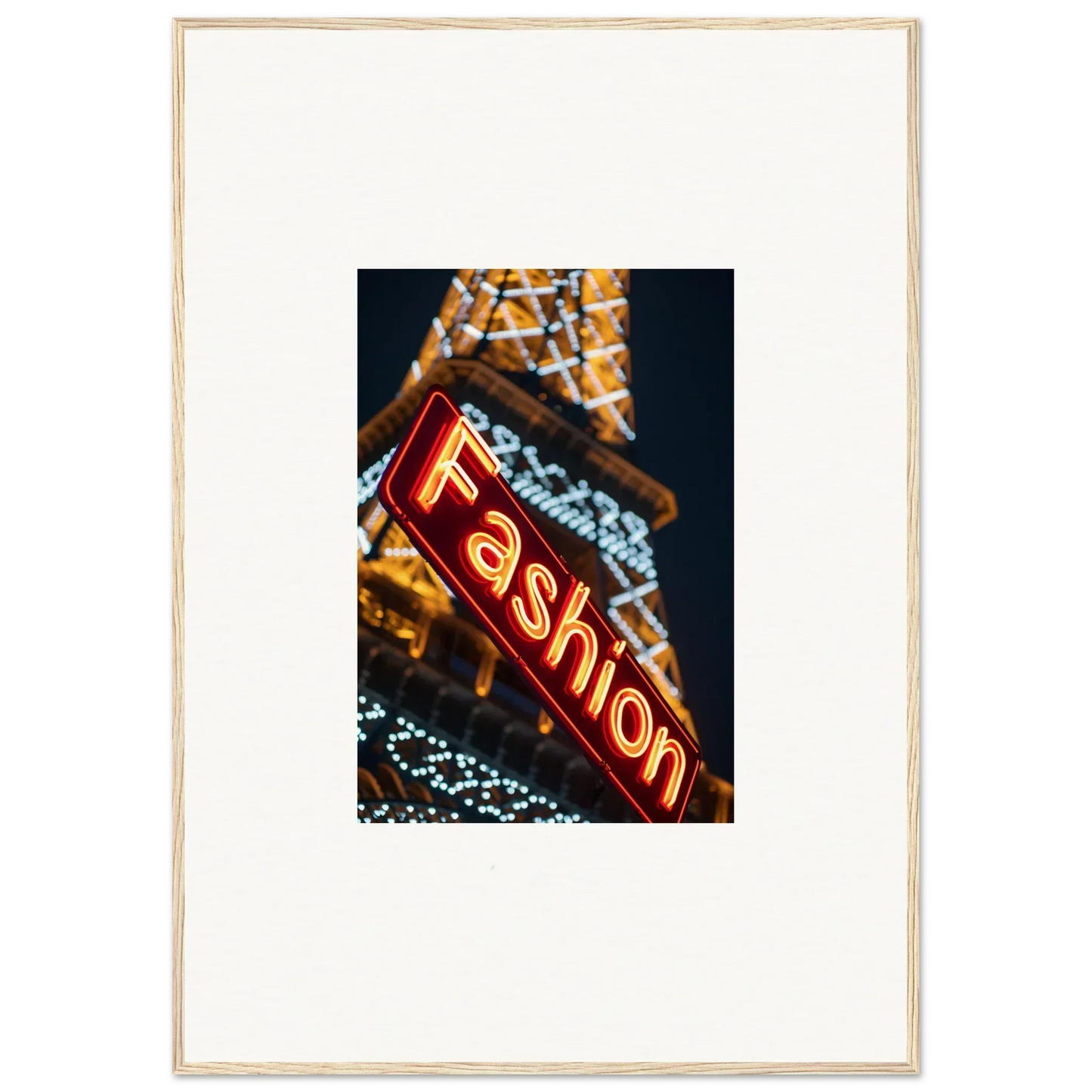 Neon rendezvous Fashion sign in red, a stylish touch for room decoration and canvas print