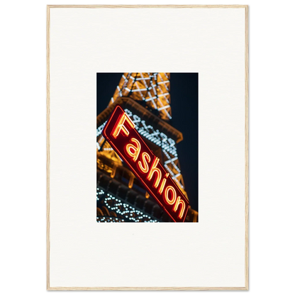 Neon rendezvous Fashion sign in red, a stylish touch for room decoration and canvas print