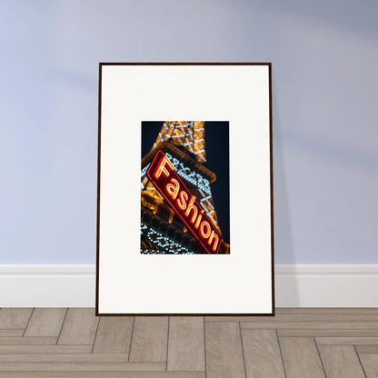 Framed neon Fashion sign for cool room decoration in Neon Rendezvous style