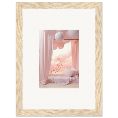 Framed wall art of a dreamy pink-toned scene for stylish room decor in Dream Cosmos