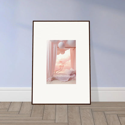 Framed wall art of a dreamy pink-toned interior for elegant room decor in Dream Cosmos