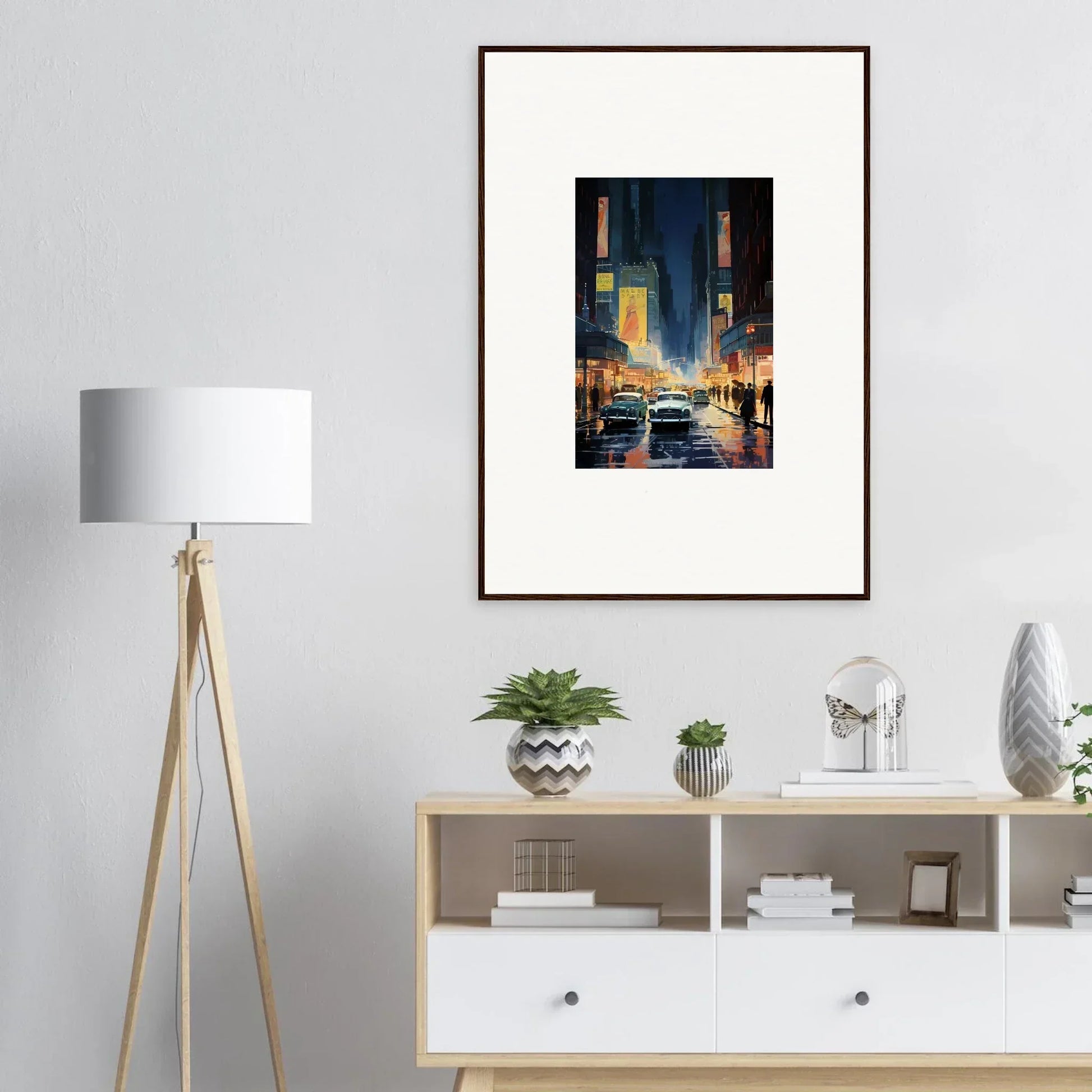 Vibrant cityscape canvas print for stunning room decoration and eye-catching wall art