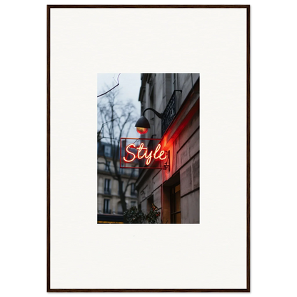 Framed neon Style sign photo for cool room decoration in Drift Dreams canvas print