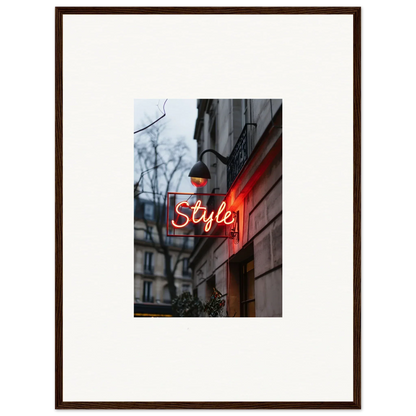 Framed photograph of a neon Style sign for cool room decoration in Drift Dreams vibe