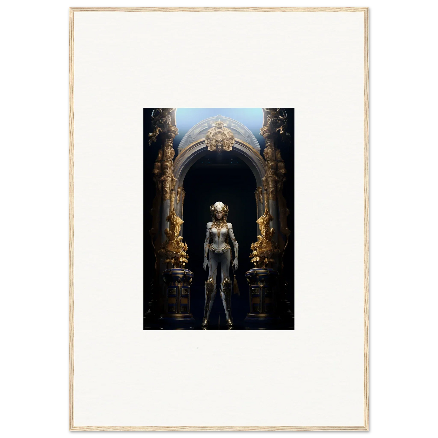 Humanoid figure in ornate archway perfect for GriffinScape Synergy room decoration