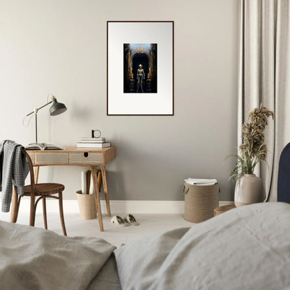 Framed photograph of a narrow alleyway, perfect for room decoration and Griffinscape Synergy