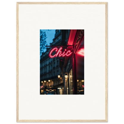 Neon sign saying Chic in pink, perfect for Neon Urban Whispers vibes