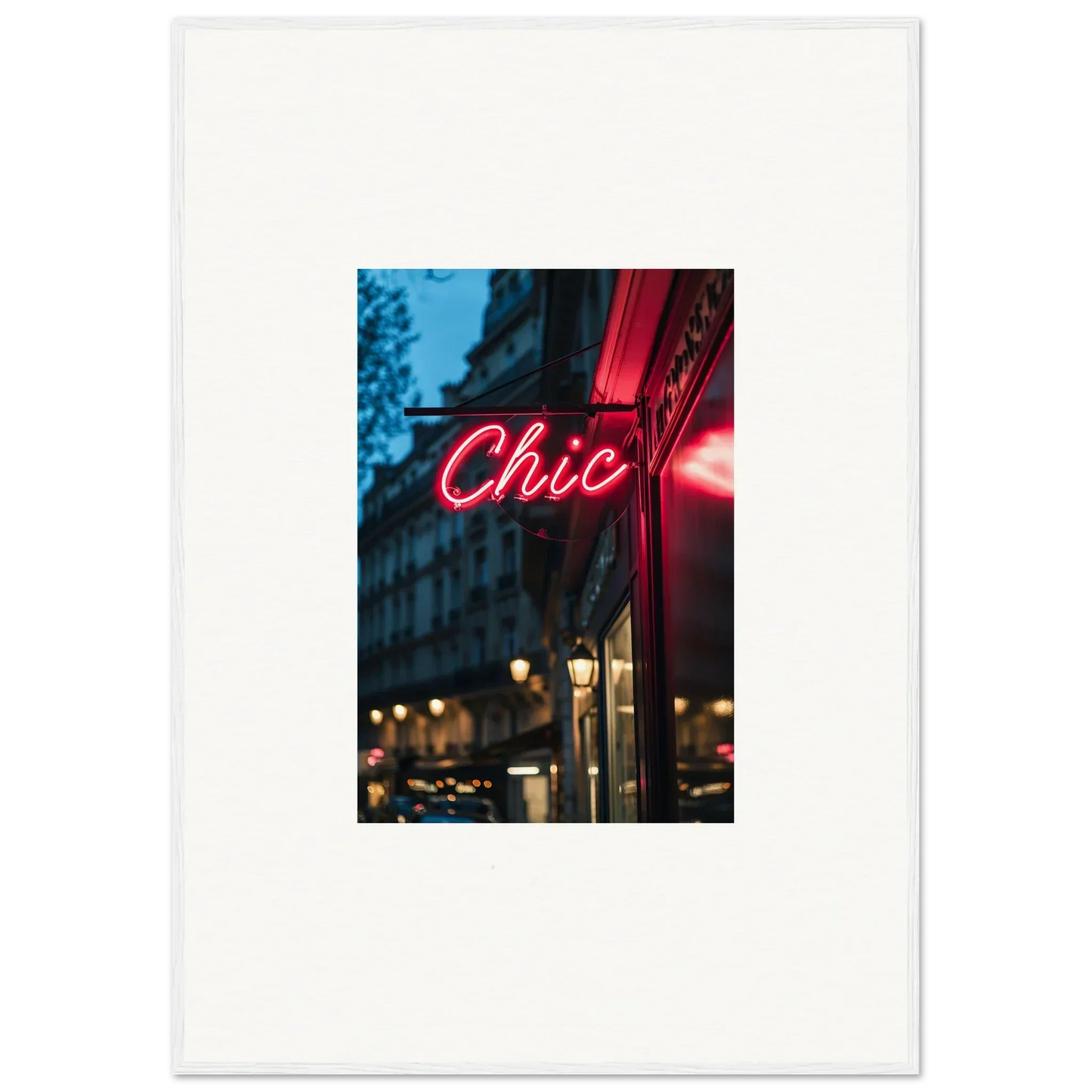 Bright pink neon sign spelling Chic from Neon Urban Whispers, perfect for urban vibes