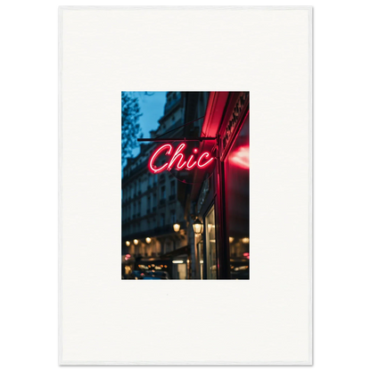 Bright pink neon sign spelling Chic from Neon Urban Whispers, perfect for urban vibes