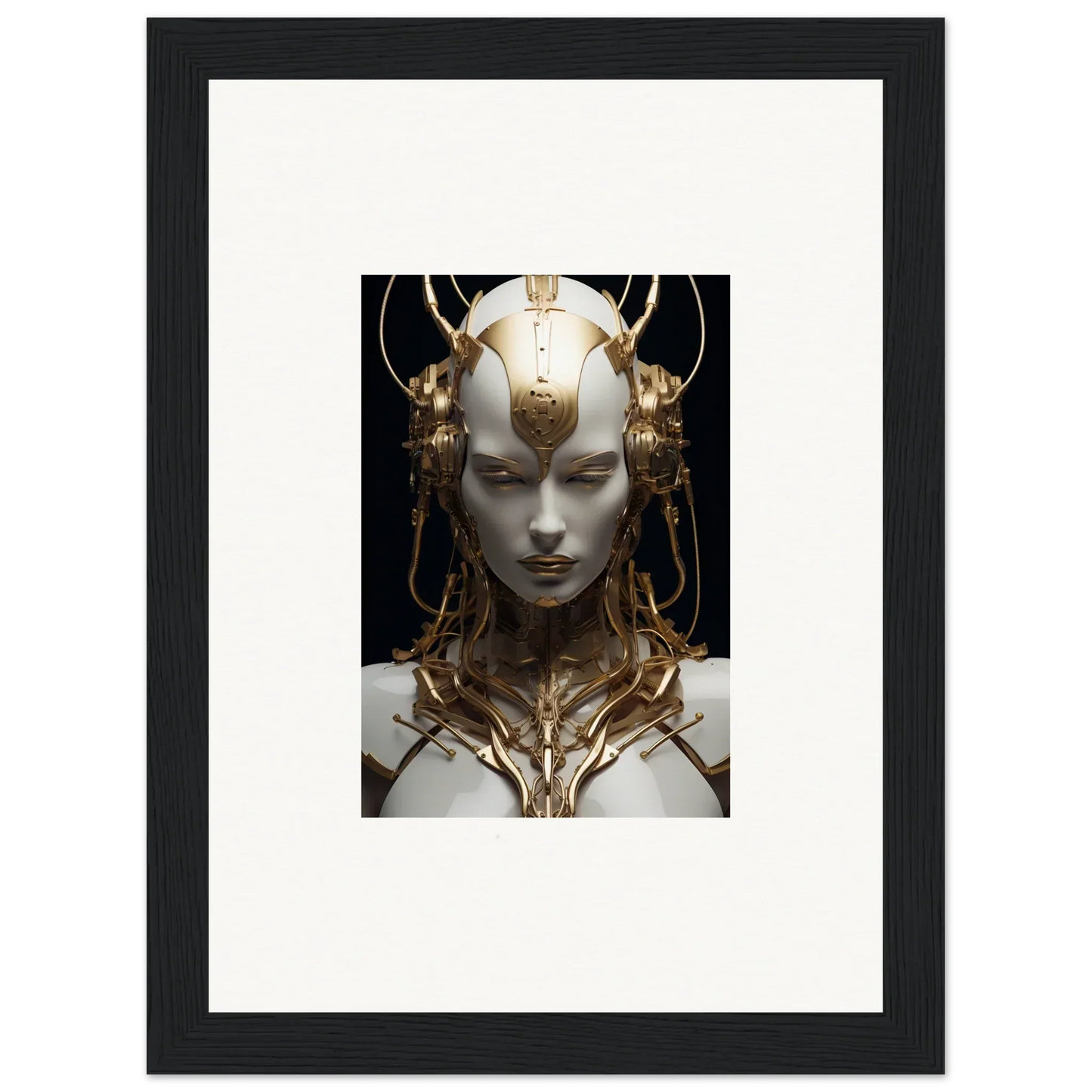 Framed canvas print of a surreal humanoid figure for Monarch Dream room decoration