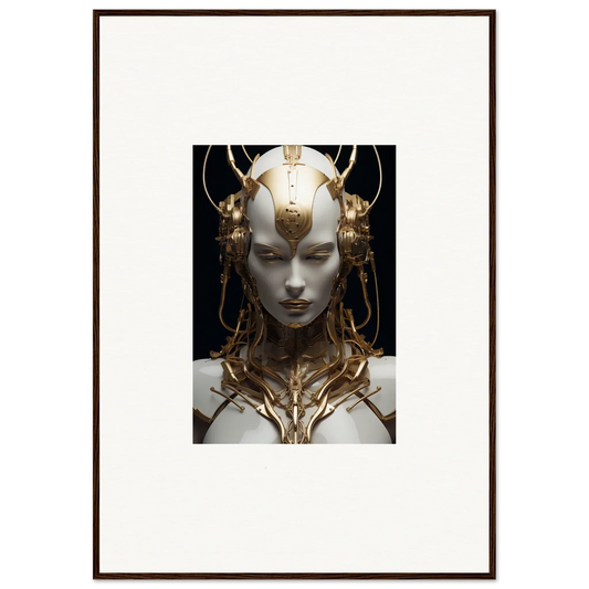 Ornate sculpture with golden headpiece for a stunning Monarch Dream canvas print