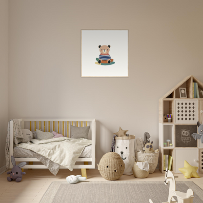 Cute cartoon pig illustration in striped shirt from Nostalgic Teddy Reverie
