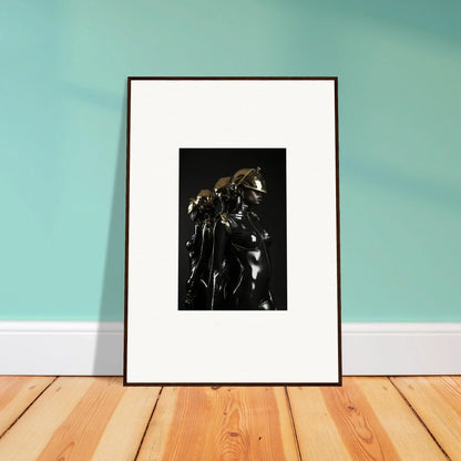 Framed black and white photograph of a horse’s head and mane.